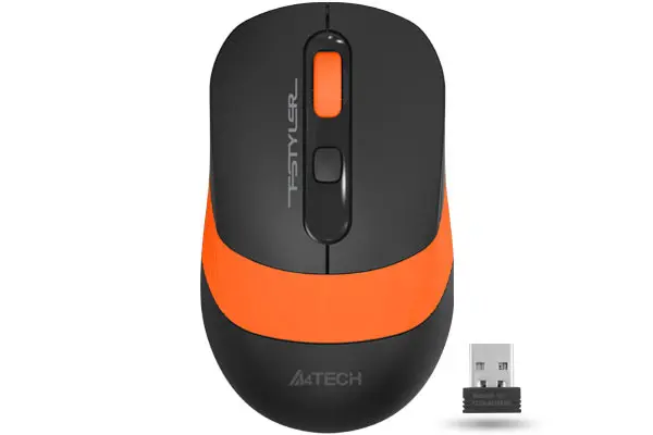 A4Tech FSTYLER 2.4G Wireless Mouse - Orange